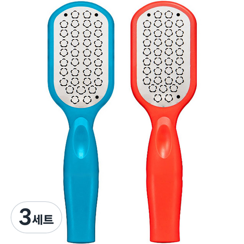 위생 발바닥 뒷굼치 각질 제거기 블루 + 레드 세트, 3세트