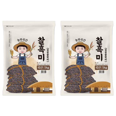 농부곡간 국산 찰흑미, 5kg, 2개