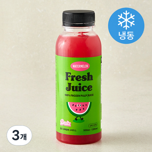달츠 과육듬뿍 수박주스 (냉동), 3개, 300ml