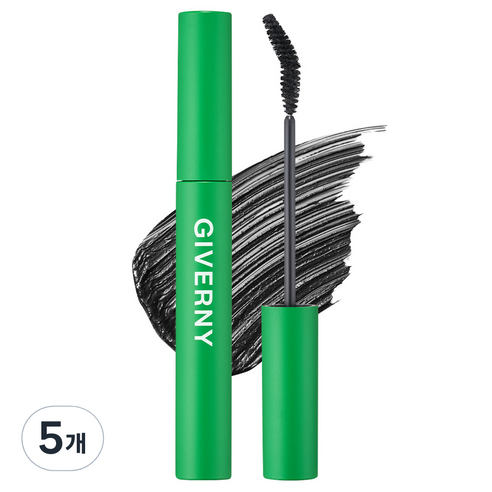 지베르니 밀착 센서티브 볼륨 마스카라 5.5g, 01 블랙, 5개