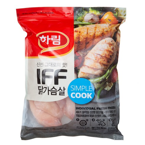 신선하고 맛있는 하림 IFF 닭가슴살: 급속 냉동으로 신선함을 보존한 프리미엄 닭고기