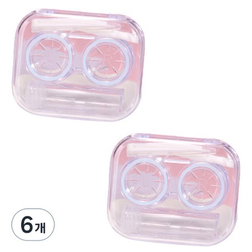 FTSY 휴대용 렌즈 케이스, 투명한 하늘빛, 12개