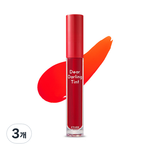 에뛰드하우스 디어 달링 워터젤 틴트 5g, OR203 자몽레드, 3개