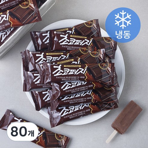롯데웰푸드 초코퍼지 (냉동), 70ml, 1개입, 80개