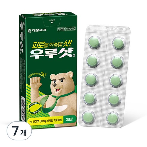 우루샷 정 피로회복제, 30정, 7개