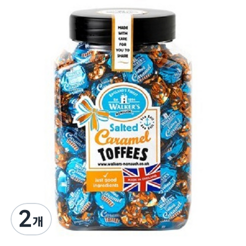 WALKERS 솔티드 카라멜 토피스, 1.25kg, 2개