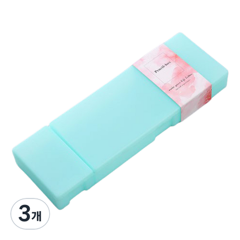 지아이니 감성 심플 나눔 분리 필통, 민트, 3개