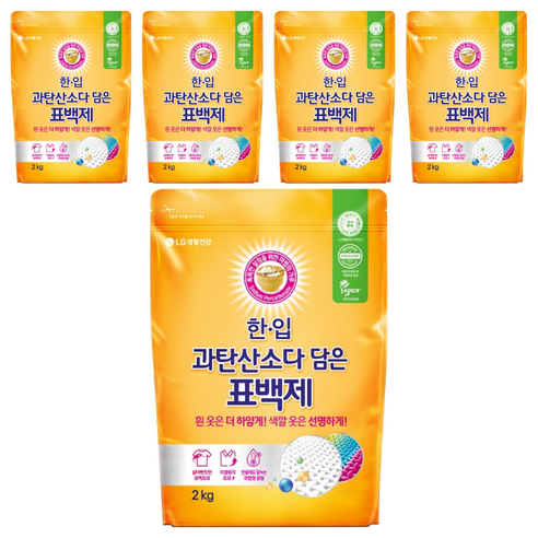[비건라이프] 한입 과탄산소다 담은 표백제, 2kg, 5개