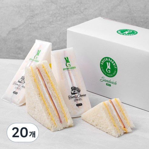 그린래빗 삼색샌드위치, 80g, 20개