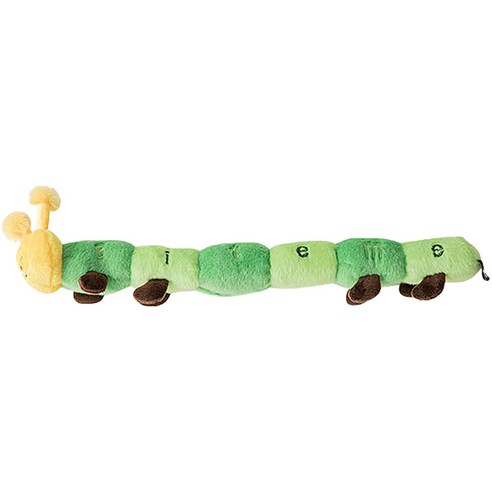 바잇미 강아지 바스락 삑삑 얼레벌레 애벌레 터그 장난감 40 x 5 cm, 그린, 1개