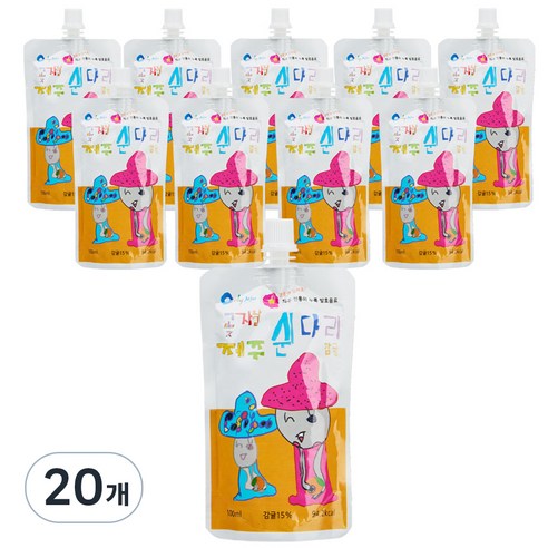 곶자왈 제주 쉰다리 감귤, 100ml, 20개