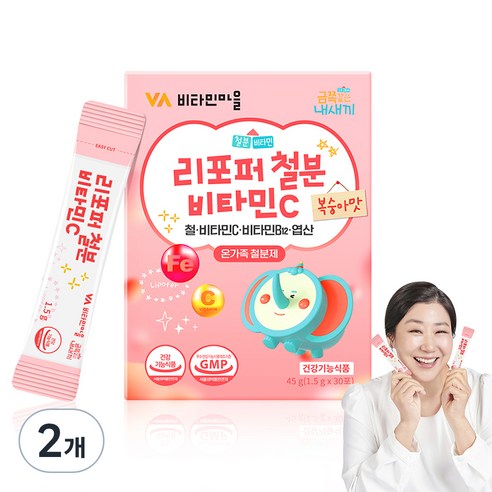 비타민마을 금쪽같은 내새끼 리포퍼 철분 비타민C 30p, 45g, 2개