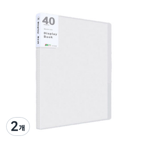 깔끔데스크 A4 클리어파일 40p, 화이트, 2개