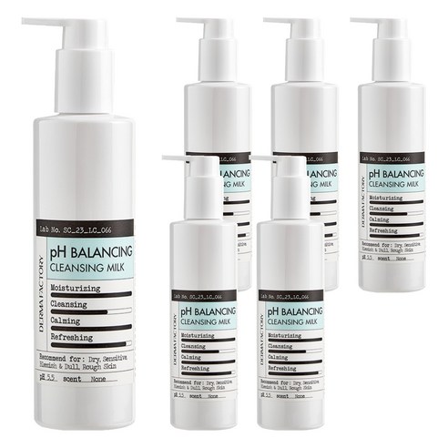 더마팩토리 판테놀 pH 밸런싱 클렌징 밀크, 240ml, 6개
