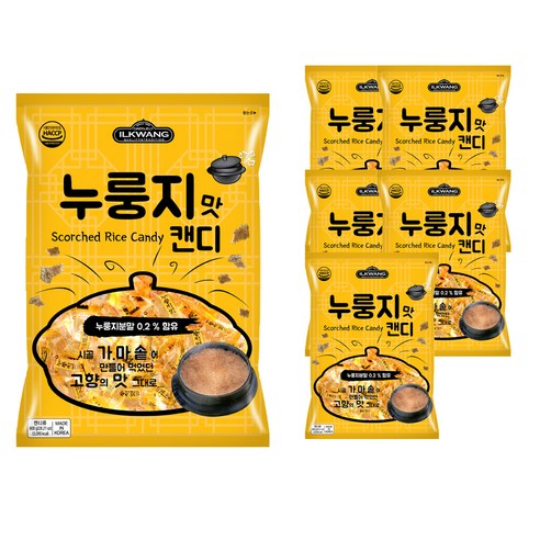 일광제과 캔디 누룽지맛, 800g, 6개