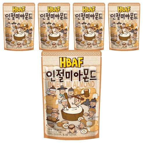 바프 인절미 아몬드, 120g, 5개