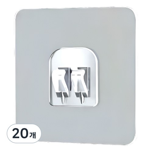 리빙홈디테일 홈 스마트 무타공 접착패드 싱글, 20개