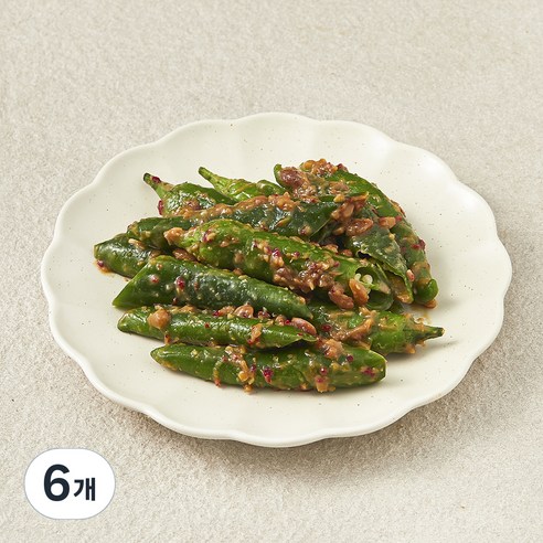식탁위의사계 녹선 오이고추 된장무침, 120g, 6개
