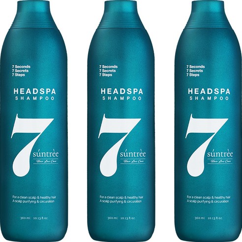 헤드스파7 썬트리샴푸 탈모증상완화 탈모샴푸, 300ml, 3개