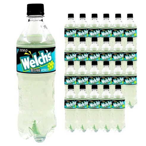 웰치스 제로 샤인머스캣, 600ml, 24개