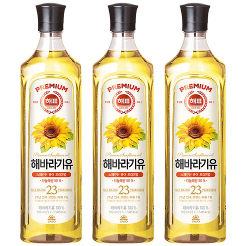 해표 해바라기유, 1개, 900ml