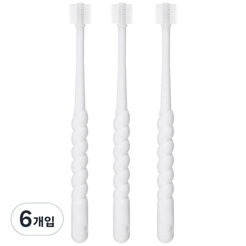 예꼬맘 360도 베이비용 칫솔 1단계, 화이트, 1개입, 6개