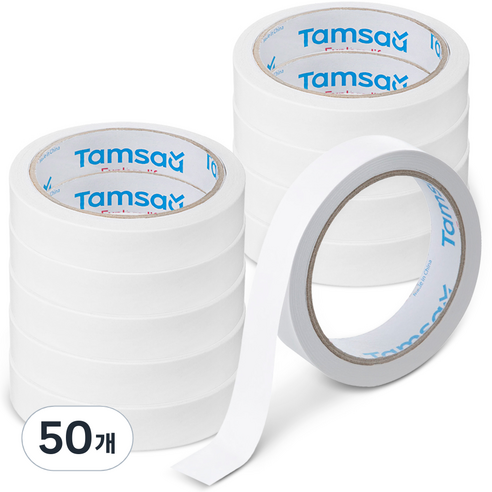 코멧 고점도 반투명 양면테이프 20mm x 12m, 화이트, 50개