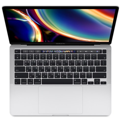 Apple 2020 맥북 프로 터치바 13.3, 실버, 코어i7 10세대, 512GB, 16GB, MAC OS, Z0Y8000EL