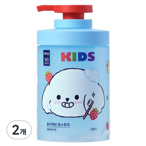 메디안 365DAYS 스텝3 충치박사 불소 어린이펌핑치약, 300g, 2개