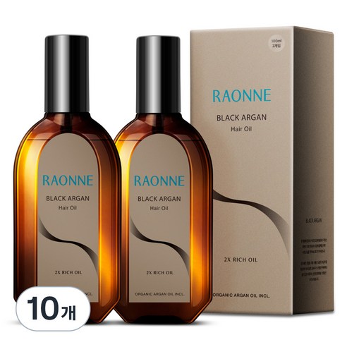라온느 블랙 아르간 2X 리치 오일 헤어에센스, 100ml, 10개