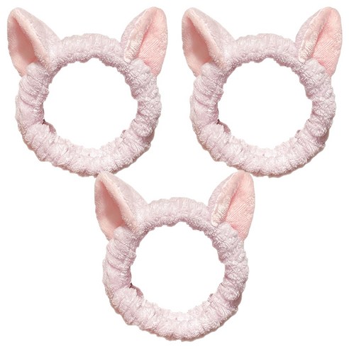아이코어스 고양이 귀 야옹이 세안밴드, 퍼플, 3개