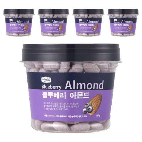 리치팜너트 블루베리아몬드, 180g, 5개