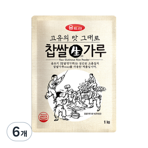 움트리 찹쌀생가루 1KG, 6개