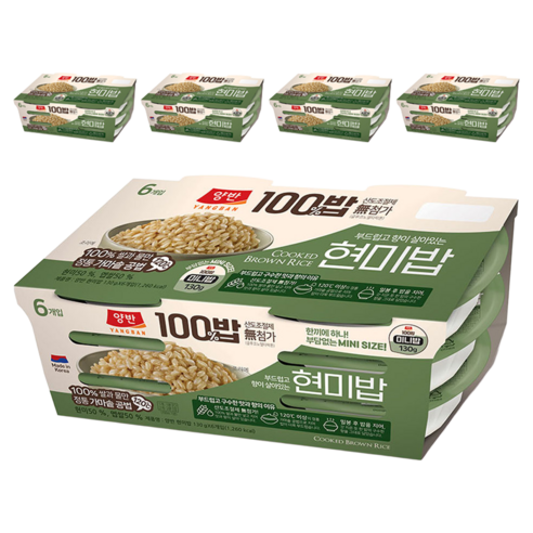 양반 100밥 현미밥, 130g, 30개