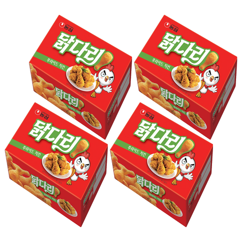 농심닭다리 후라이드 치킨맛, 66g, 4개
