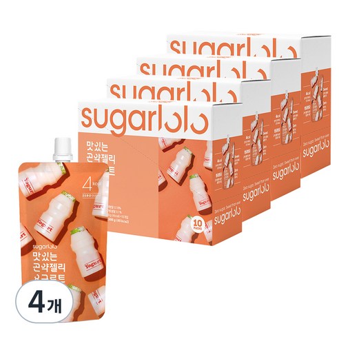 슈가로로 맛있는 요구르트 곤약젤리 10개입, 150g, 4개