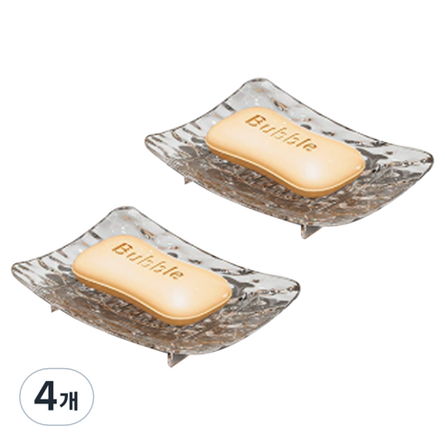 루아브 고급 비누받침 ONE SIZE, 투명, 4개