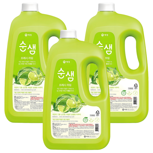 순샘 프레시 라임 주방세제, 3L, 3개
