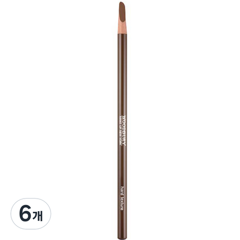 우드버리 하드텍스처 아이브로우 펜슬 4g, Havana Brown, 6개