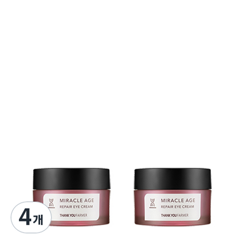 땡큐파머 미라클 에이지 리페어 아이크림, 20g, 4개