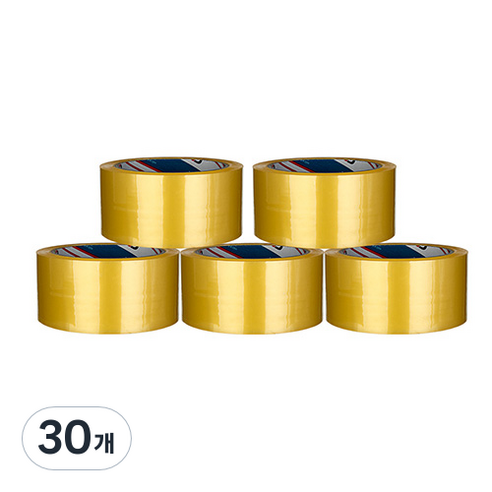 부광테이프 경포장 박스테이프 48mm x 50m, 투명, 30개