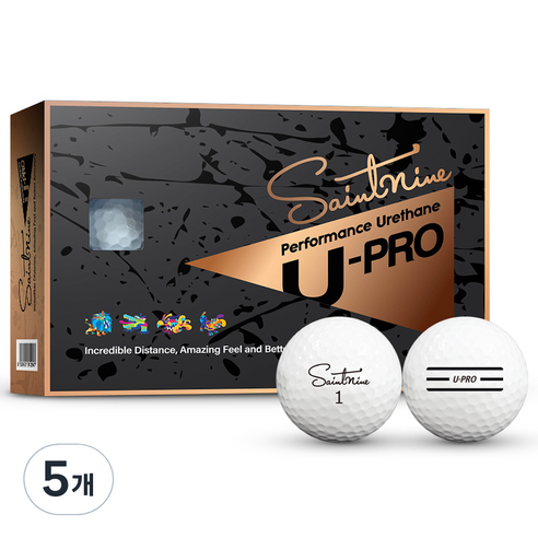 세인트나인 U Pro 프리미엄 고반발 비거리 우레탄 골프공 12p, 화이트, 12개입, 5개