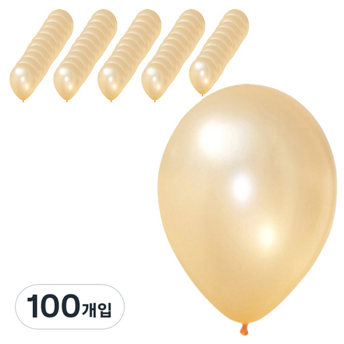 파티팡 라운드 풍선 30cm, 펄피치, 100개입