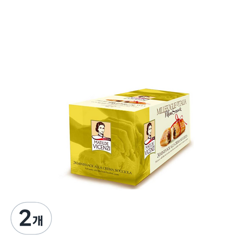 마틸드비첸지 밀레포글리에 미니 스낵 헤이즐넛 크림 24p, 600g, 2개