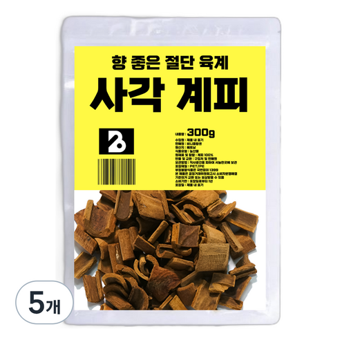 비니플랑센 향 좋은 절단 육계 사각 계피, 300g, 5개
