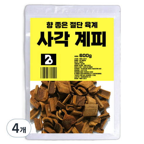 비니플랑센 향 좋은 절단 육계 사각 계피, 600g, 4개