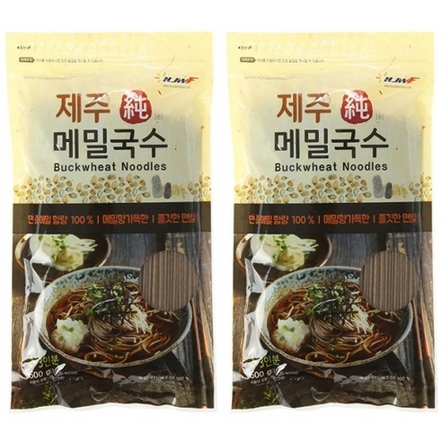효자원 제주 순메밀국수, 500g, 2개