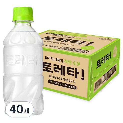 토레타 무라벨 이온음료, 340ml, 40개