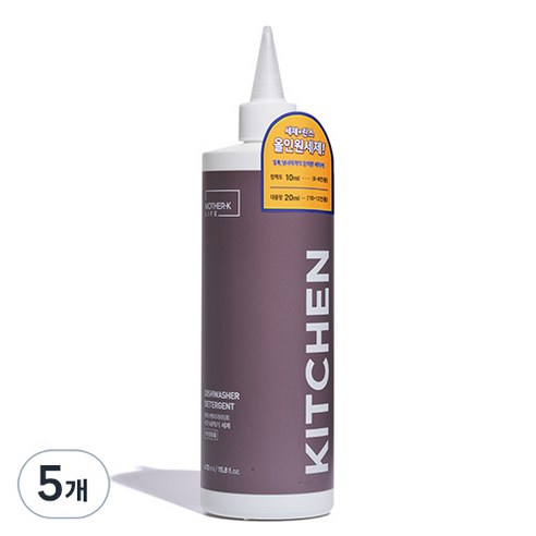 마더케이라이프 식기세척기 세제, 470ml, 5개