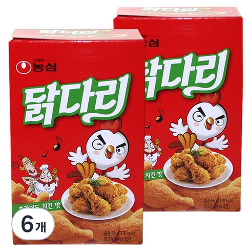 농심닭다리 후라이드 치킨 맛, 66g, 6개